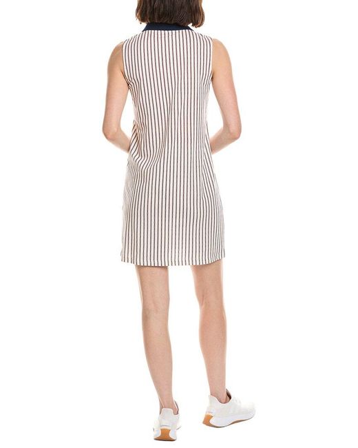 Stella Parker White Edie Contrast Collar Polo Shirtdress