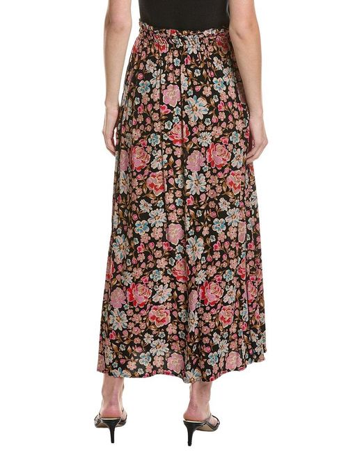 Saltwater Luxe Brown Printed Maxi Skirt