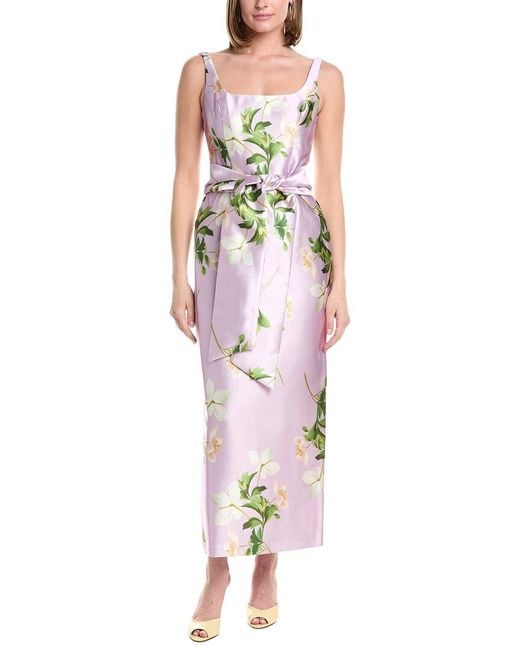 Julia Jordan Pink Mikado Sleeveless Midi Dress