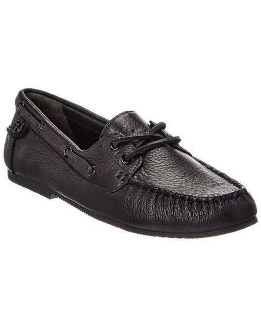 Tory Burch Black Mini Chelsea Leather Loafer