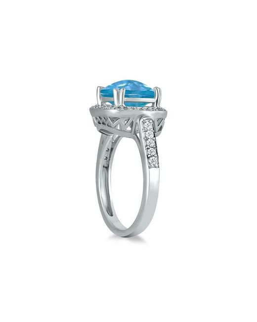 Gem Spark Blue 14K 3.74 Ct. Tw. Diamond & Topaz Ring