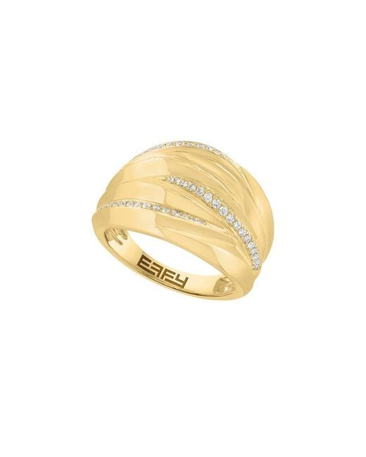 Effy Fine Jewelry Metallic Over 0.24 Ct. Tw. Diamond Ring