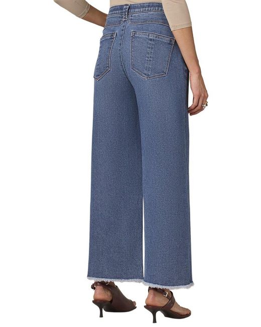 Wit & Wisdom Blue Mid Wyatt Skyrise Round Up Wide Leg Boyfriend Jean