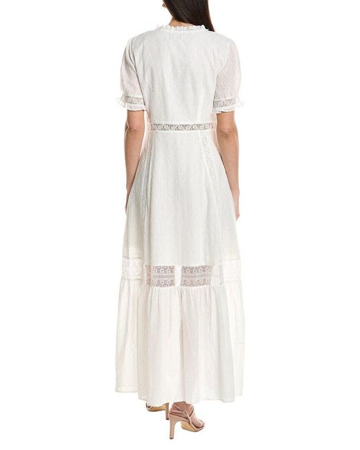 JLuxe White Short Sleeve Midi Dress
