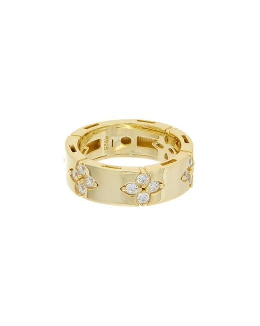 Meshmerise White 18K Over Cz Ring