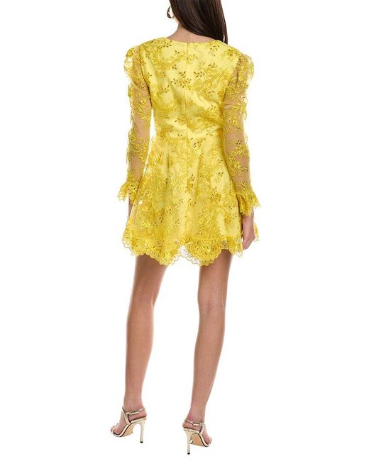HELSI Yellow Lily Lace A-line Dress