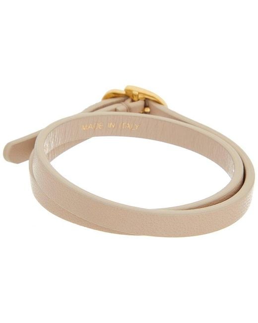 Gianvito Rossi White Leather Bracelet