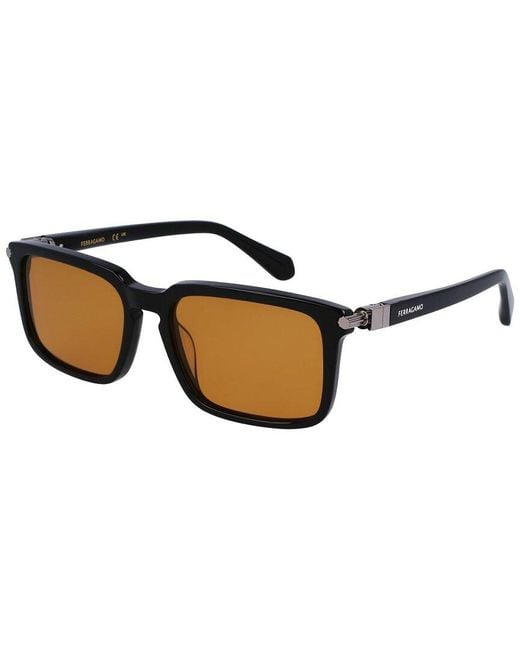 Ferragamo Black Gancini 56Mm Sunglasses for men