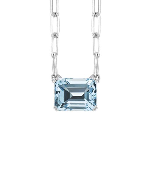 Gemstones Blue 0.48 Ct. Tw. Topaz Pendant Necklace
