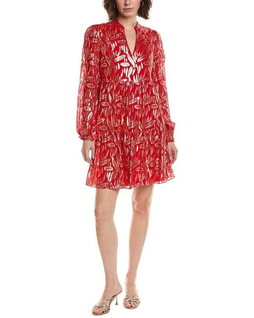 Lilly Pulitzer Red Cornellia Silk-Blend Mini Dress