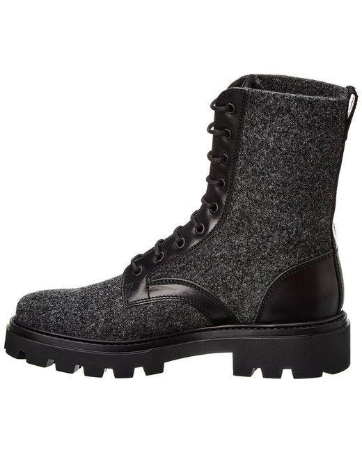 Tod's Black Felt & Leather Boot for men
