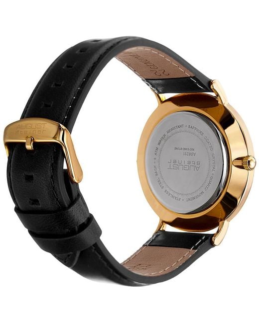 August Steiner Multicolor Leather Watch for men