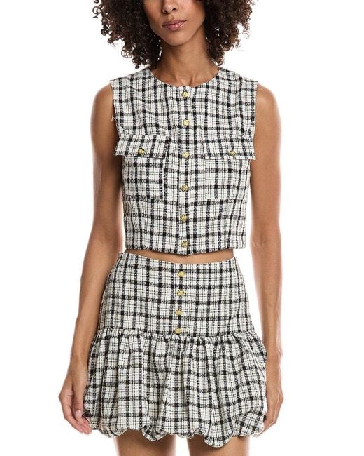 MEIVEN Gray Tweed Vest