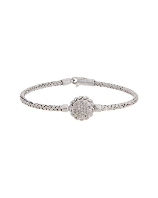 Meshmerise White 18K Over 0.15 Ct. Tw. Diamond Mesh Bangle Bracelet