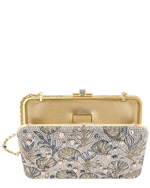 Judith Leiber Gray Slim Slide Shelby Clutch