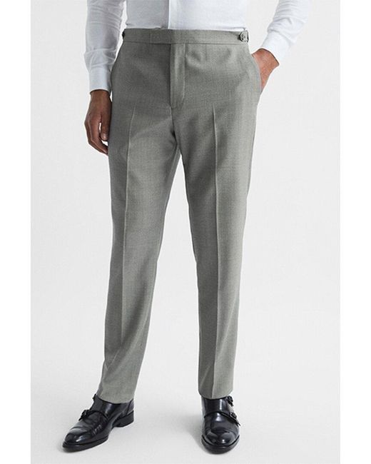 Reiss Gray Lowry Wool Trouser for men