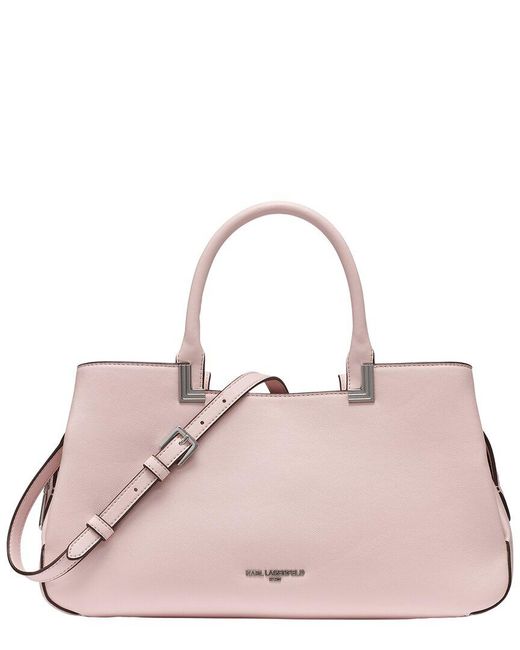 Karl Lagerfeld Pink Karl Laggerfeld Meribel Satchel