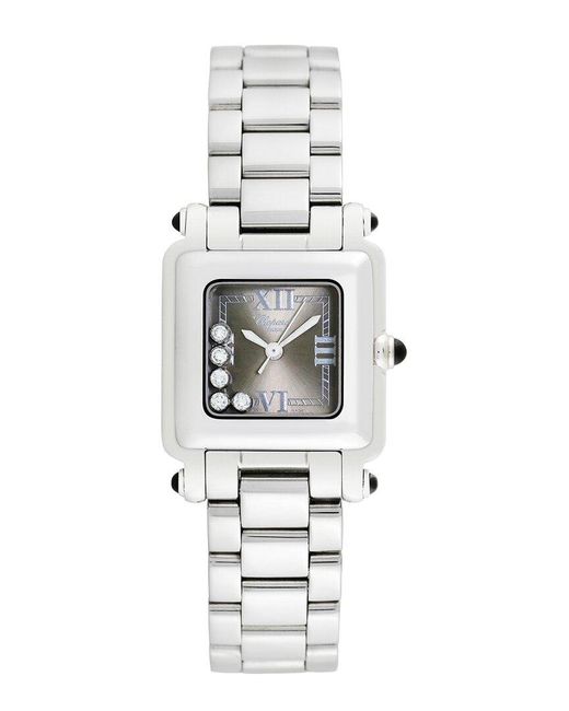 Chopard White Happy Sport Diamond Watch, Circa 2000S (Authentic Pre-Owned)