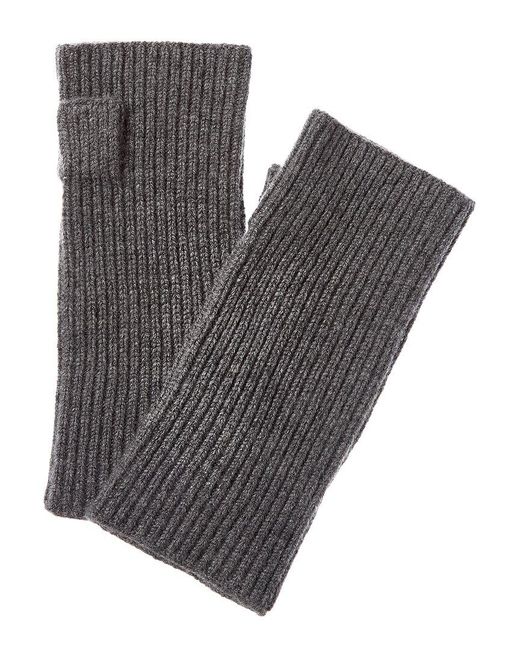 Vince Gray Rib Knit Wool & Cashmere-Blend Hand Warmer