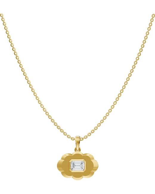 Lab Grown Diamonds Metallic 18K Over 1.00 Ct. Tw. Lab-Grown Diamond Necklace