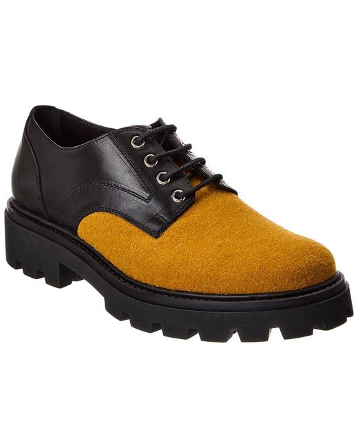 Tod's Black Felt & Leather Derby for men