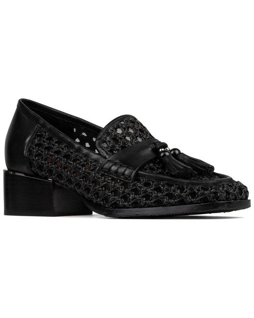 Donald J Pliner Black Arroyo Raffia Loafer