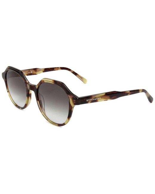 Scotch & Soda Brown 49Mm Sunglasses