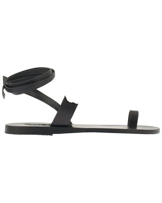 Ancient Greek Sandals White Sevili Leather Sandal