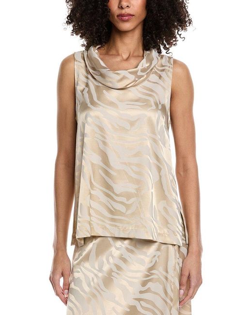 Vince Camuto Natural Cowl Neck Blouse