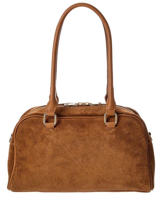 Isabella Rossetti Brown Kiki27 Suede Shoulder Bag