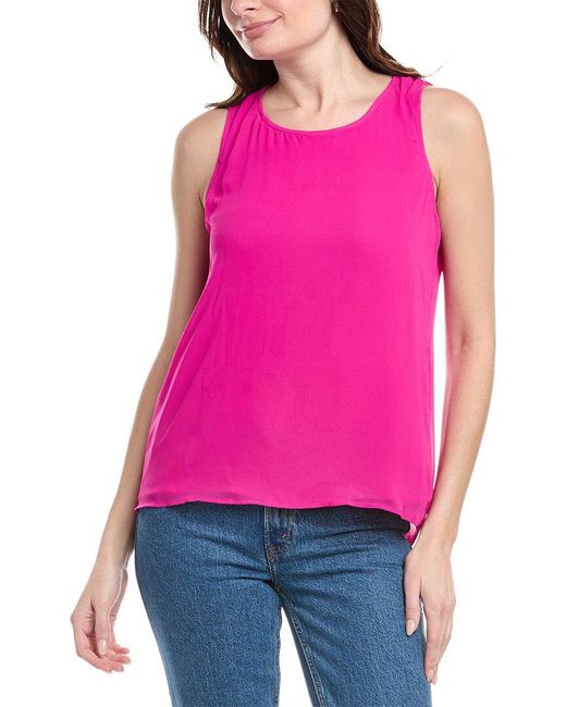 Vince Camuto Pink High-Low Tank