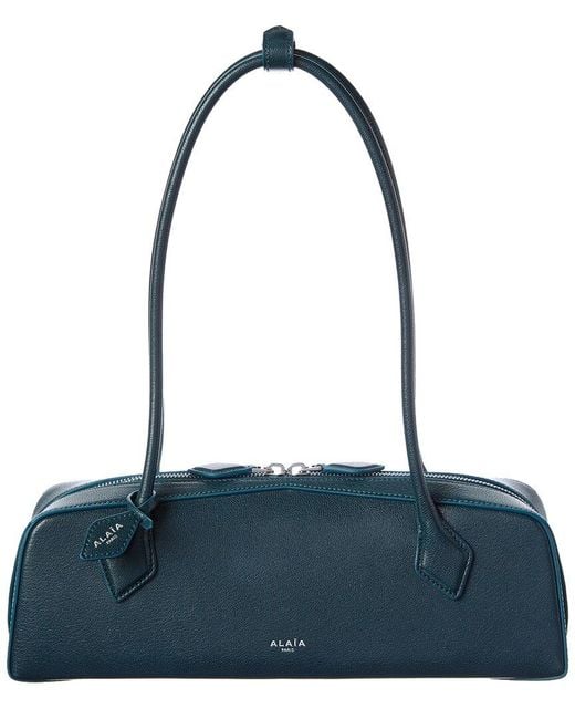 Alaïa Blue Alaïa Le Teckel Medium Leather Shoulder Bag