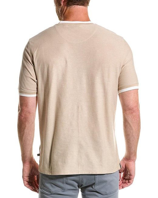 Ted Baker Natural Bowker Regular Fit Textured T-shirt for men