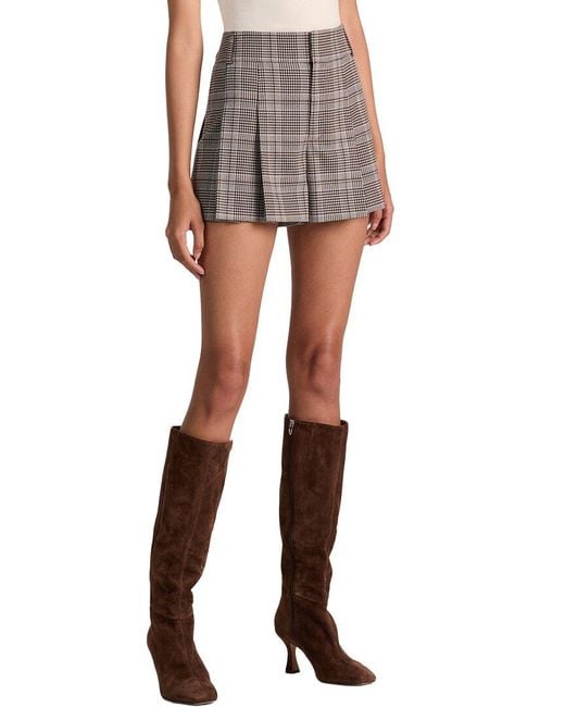 Alice + Olivia Gray Scarlet High-Rise Flutter Short