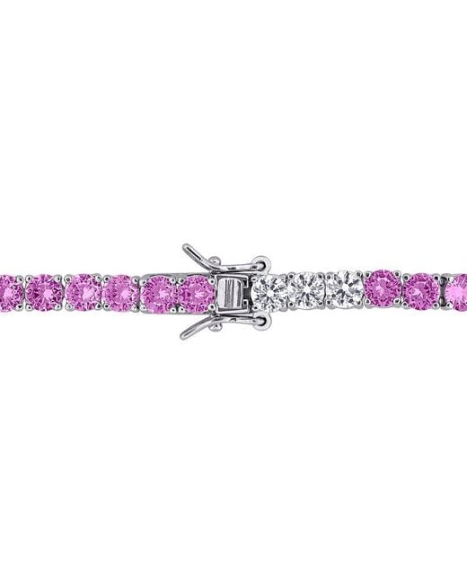 Rina Limor Purple 13.44 Ct. Tw. Lab-Grown And Sapphire Tennis Bracelet