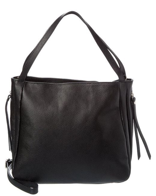 Italian Leather Black Shoulder Bag
