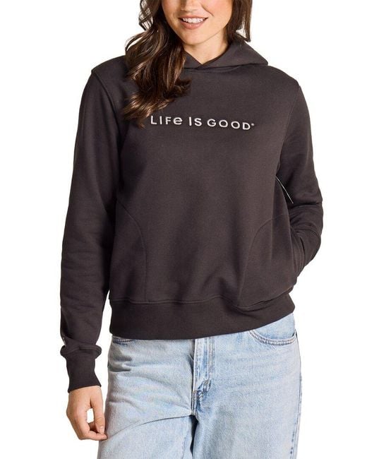 Life Is Good. Gray Good Vibes Fleece Hoodie