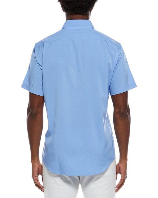 Tailorbyrd Blue Solid Performance Shirt for men