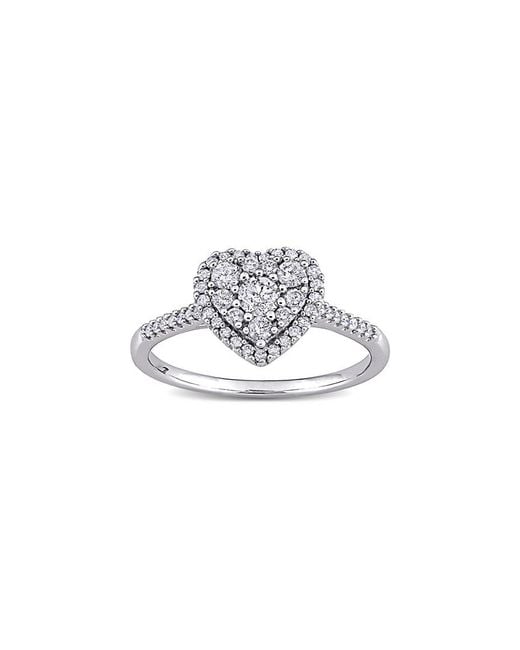 Rina Limor White 10K 0.49 Ct. Tw. Diamond Halo Ring
