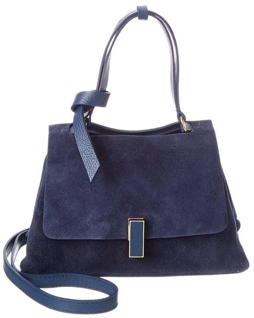 Isabella Rossetti Blue Ella27 Suede Tote
