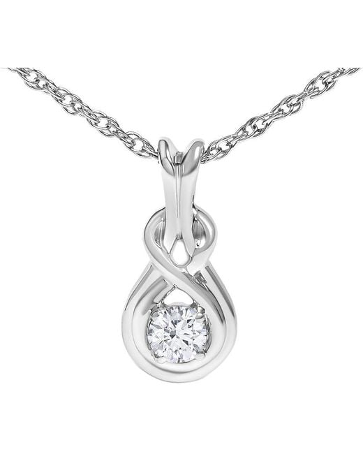 Haus of Brilliance Metallic 0.10 Ct. Tw. Lab-Grown Diamond Pendant Necklace