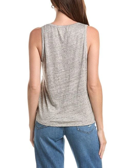 Chaser Brand Blue Gloria Linen-Blend Tank