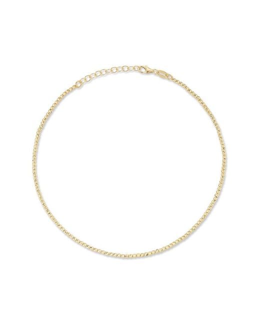 Italian Gold White 14K Beaded Ball Bracelet