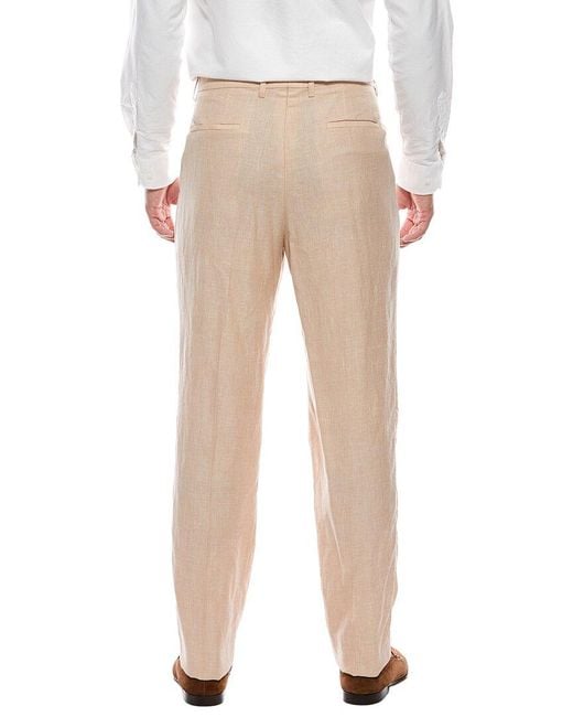 Brunello Cucinelli Natural Wool, Linen, & Silk-Blend Trouser for men