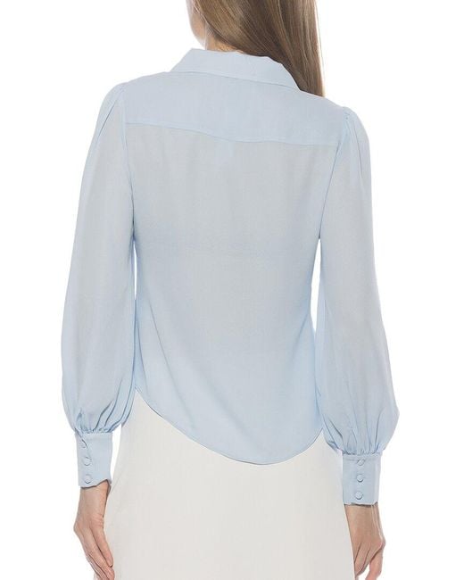 Alexia Admor Blue Rah Blouse