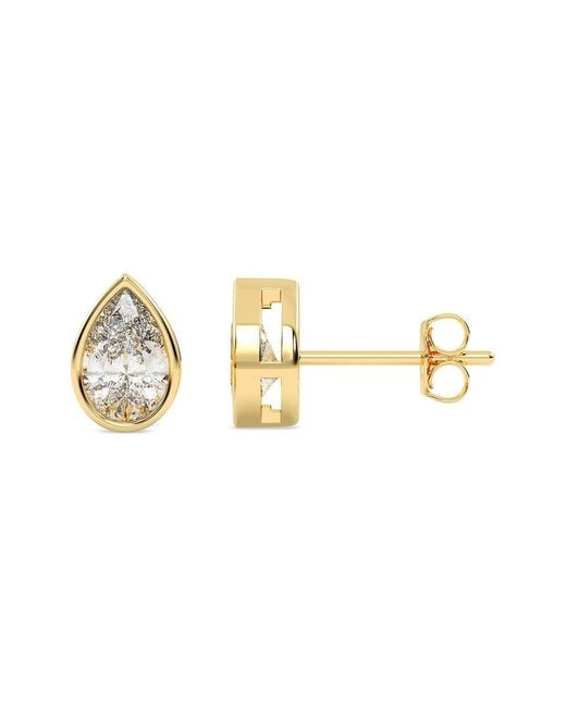 Lab Grown Diamonds Metallic 14K 1.00 Ct. Tw. Lab-Grown Diamond Earrings