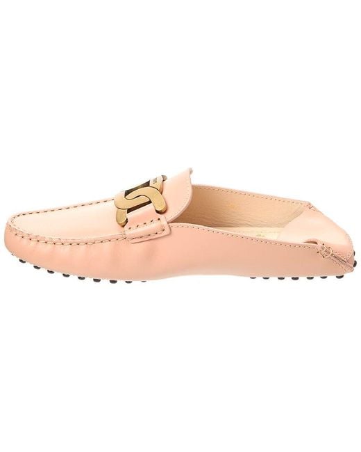 Tod's Pink Gommini Leather Mule