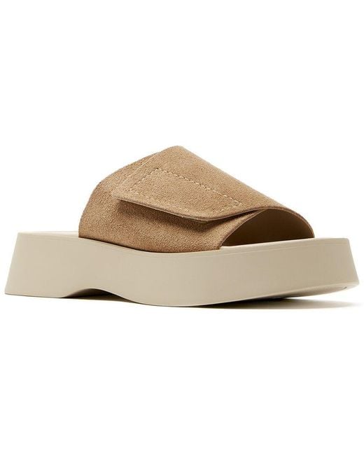 La Canadienne Natural Viv Suede Sandal