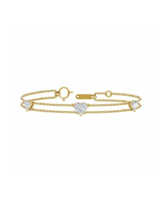 Lab Grown Diamonds White 18K Plated 2.00 Ct. Tw. Lab-Grown Diamond Bracelet