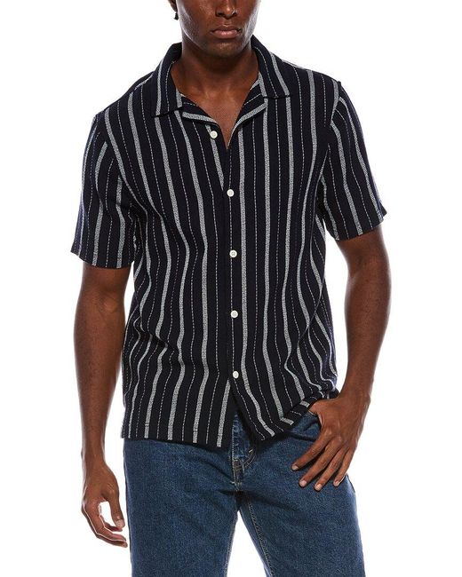 Truth Black Striped Shirt for men